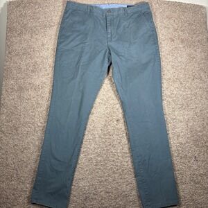 BONOBOS Tailored Mens Gray Cotton Stretch Chinos Pants 38x33 (Tag 38x34)